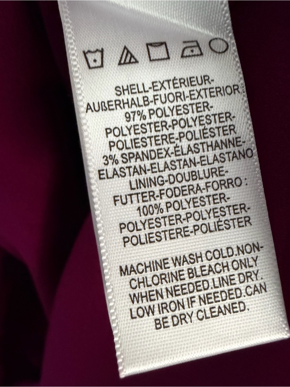 DRESS THE POPULATION Bailey Dress Off-Shoulder Bodycon Midi Dark Magenta M - Picture 6 of 11